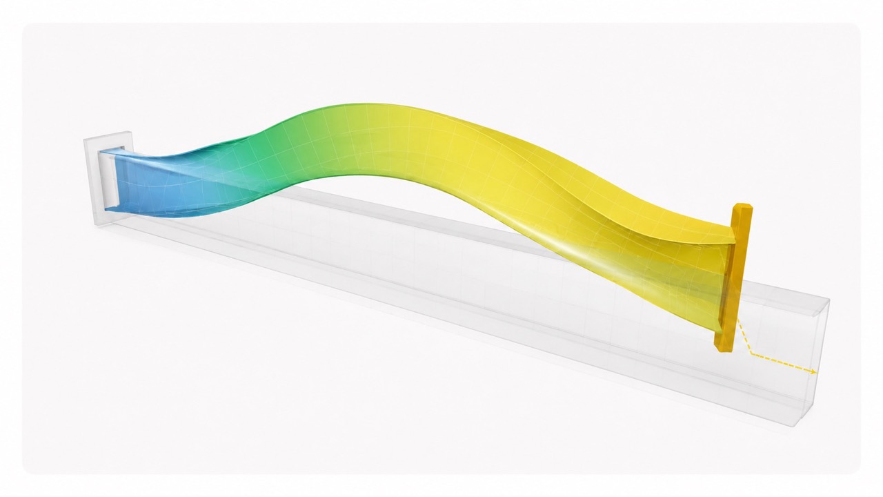 Lateral-torsional buckling deformation of a beam